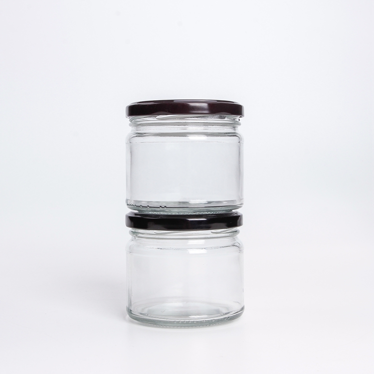 12oz Empty Round Hermetic Pickle Food Jam Glass Storage Jar With Lug Lid