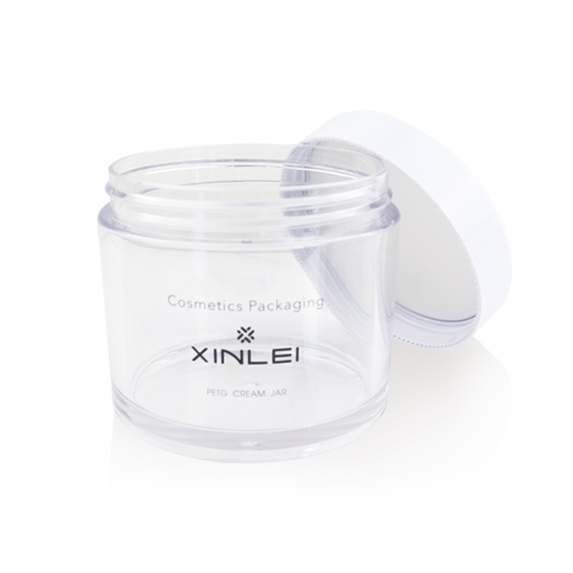 12oz plastic jar large capacity cosmetic jar 350g round PETG material plastic cream jar body scrub packaging BPA free