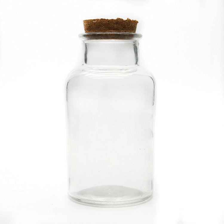 12pcs 150ml 250ml Glass Spice Jars Reusable Spice Jars Bottles Glass Container with Cork Square Stickers for Tea Herbs and Spice