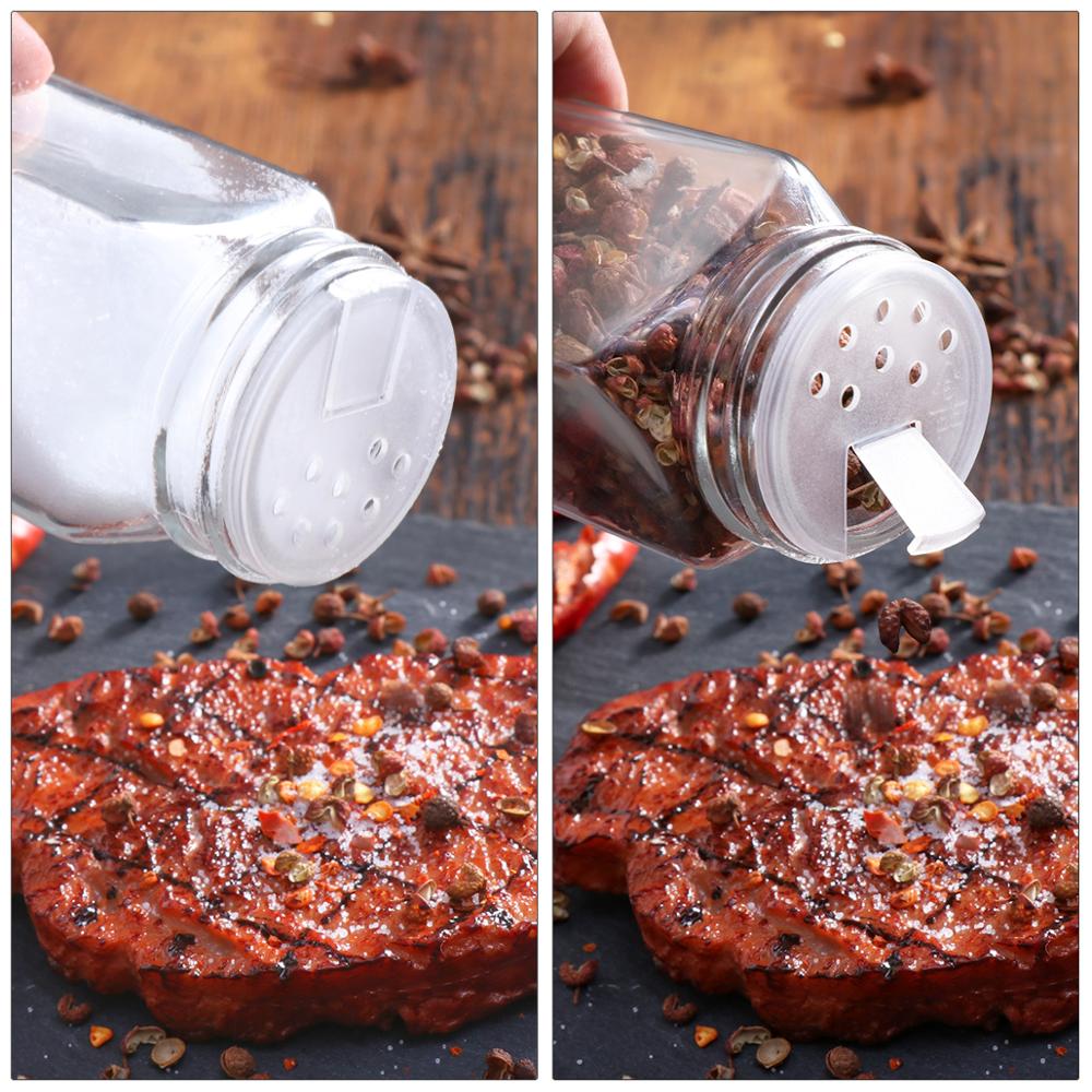 12pcs Spice Jars Kitchen Organizer Storage Holder Container Glass Seasoning Bottles With Cover Lids Camping Condiment Containers