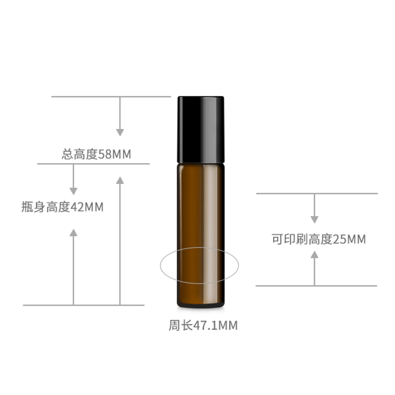 12pcs blue amber glass attar liptint roll on applicator bottle 5ml 10ml for perfume essential oil deodorant cosmetic