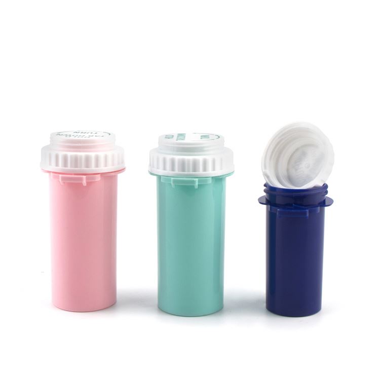 13 19 60 dram hold tab and turn down child bottle bottles vial vials hemp plastic smell proof weed container containers