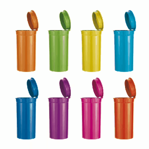 13 Dram Child Resistant Bottle Pharmacy Pop Top Vial Medical Herb Container Plastic Pill Bottle in Blue Berry