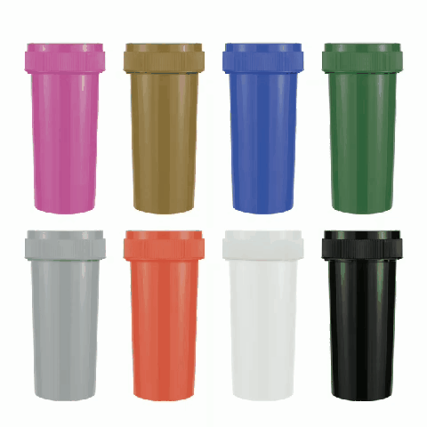 13 Dram Child Resistant Bottle Pharmacy Pop Top Vial Medical Herb Container Plastic Pill Bottle in Blue Berry