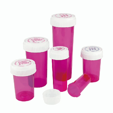 13 Dram Child Resistant Bottle Pharmacy Pop Top Vial Medical Herb Container Plastic Pill Bottle in Blue Berry