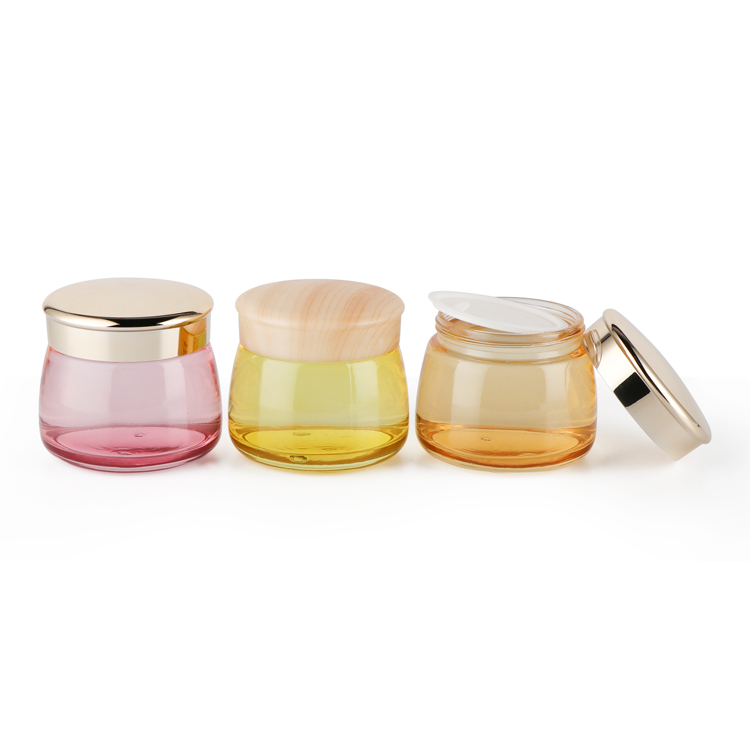 130g customized logo emballage cosmetique body face cream jars crub cream cosmetic jar colorful pots glass with lid