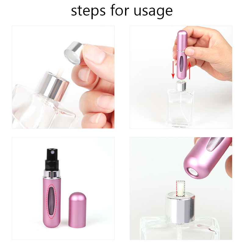 13Colors 5ml Portable Travel Mini Perfume Spray Bottles Refillable Aluminum Perfume Atomizer