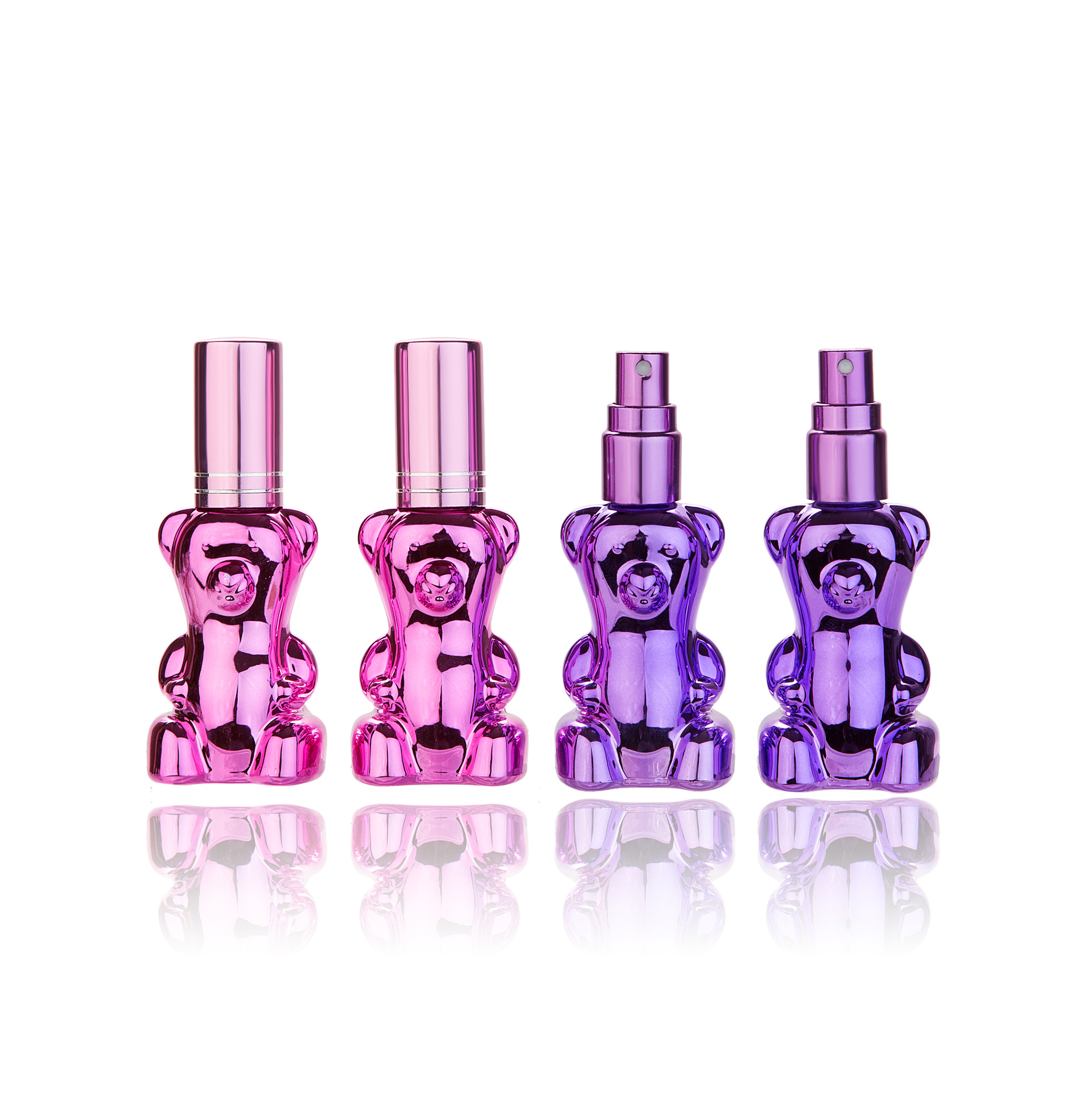 13ml purple bear spray bottle perfume bottle glass portable glass mist spray bottle