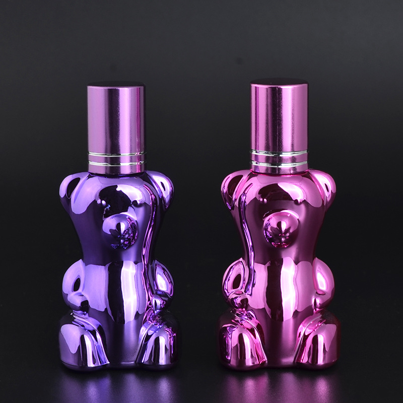 13ml purple bear spray bottle perfume bottle glass portable glass mist spray bottle