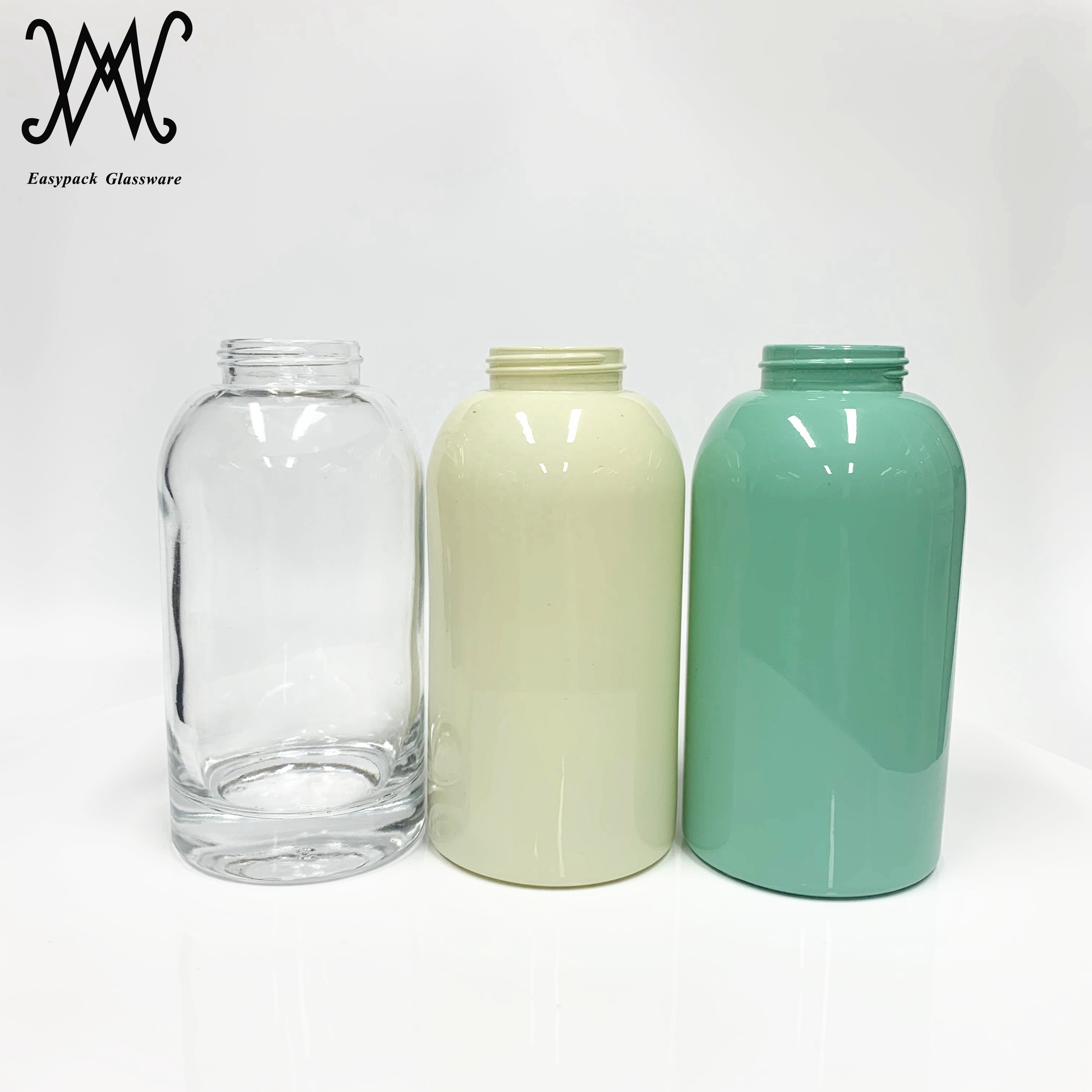 13oz 350ml glass foaming hand soap bottle with plastic soap pump dispenser