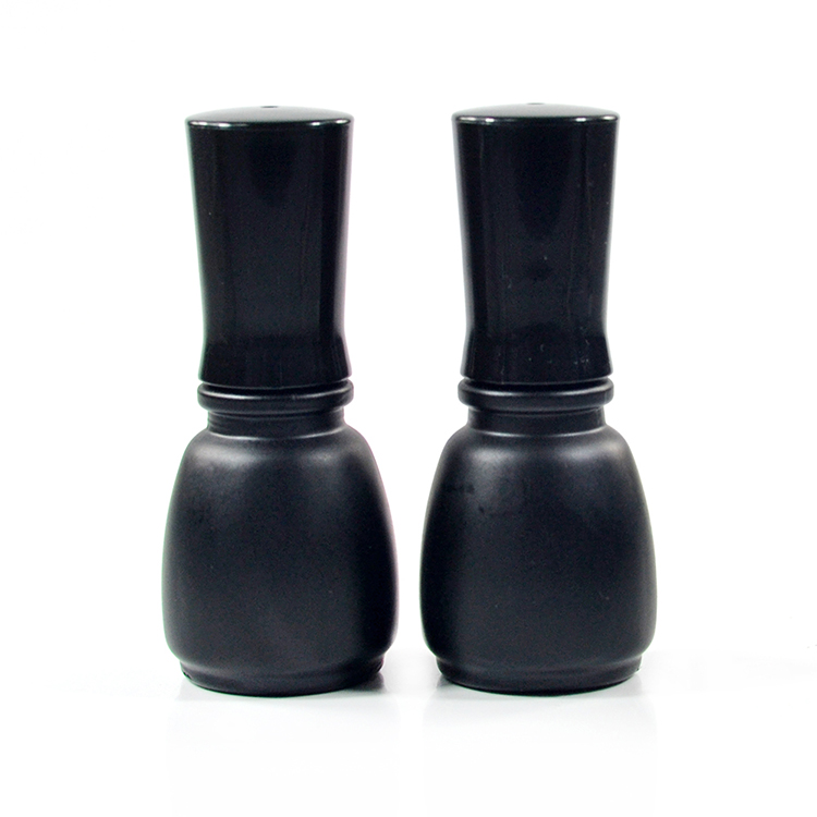 13teeth 7ml 9ml 10ml 14ml matte black transparent 5ml glass material uv gel nail polish bottle with brush and caps