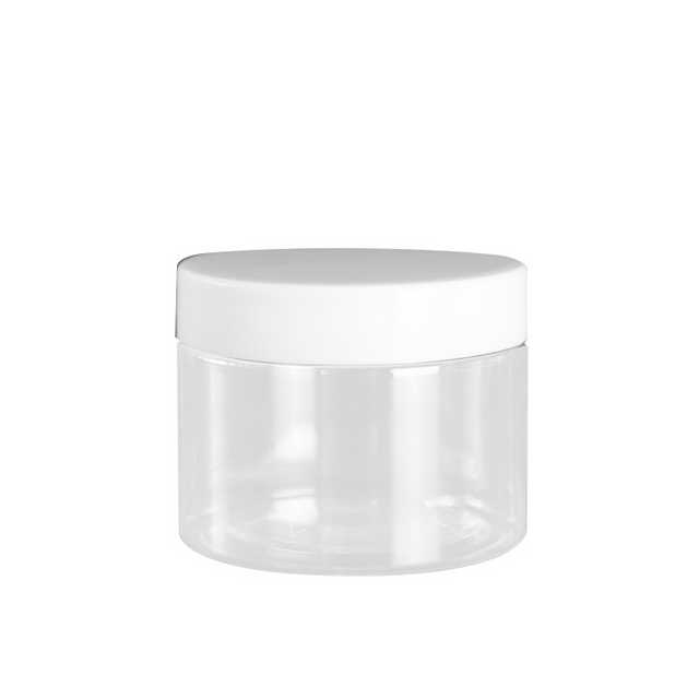 140ml clear transparent bath salt container with silver aluminum cap plastic black white clear lids