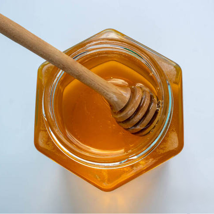 14Oz Large Hexagon Glass Storage Jar For Honey With Screw Top Lid