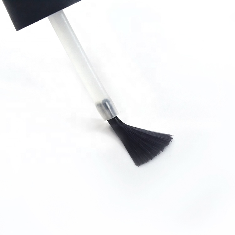 14ml 15ml square shape clear matte black uv gel glass nail polish bottle