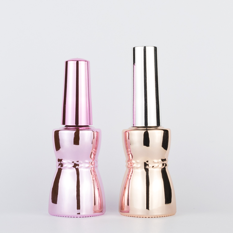 14ml special round ball shape design shiny uv plating gel polish bottle factory