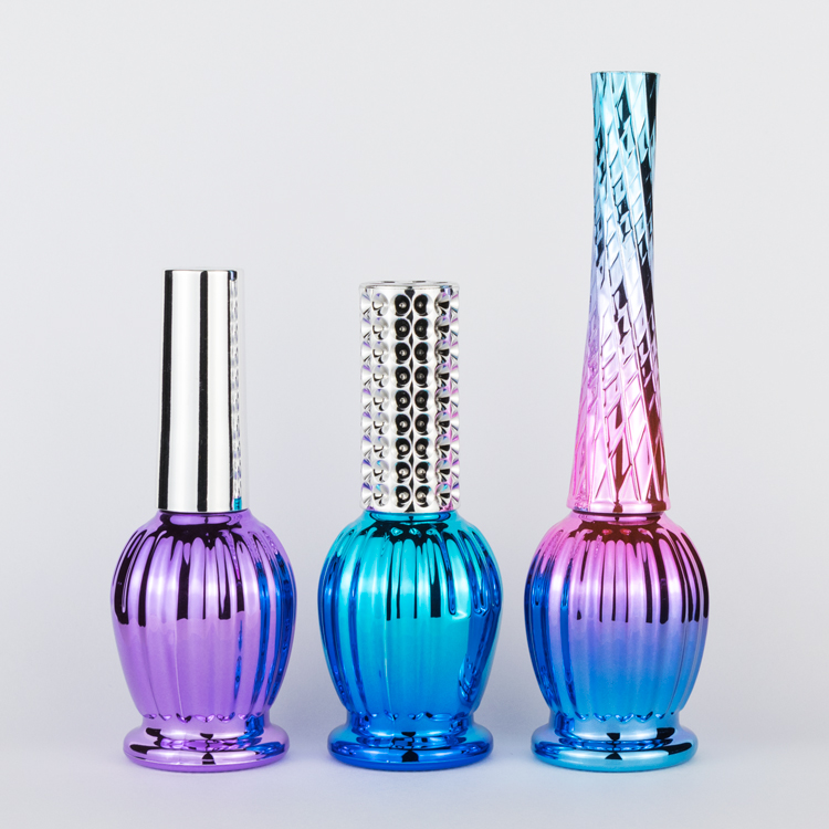 14ml special round ball shape design shiny uv plating gel polish bottle factory