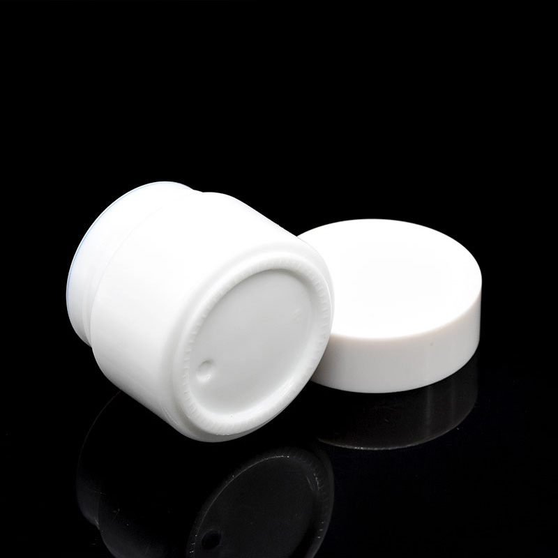 15 20 30 50 100 Cosmetic packaging ceramic round type 20g glass jar with white gold sliver black lid for skin care