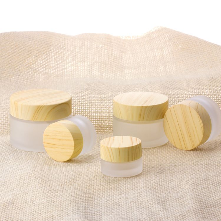 15/30/50/100ML Environmental Empty Cosmetic Container Glass Bamboo Cosmetics Jar