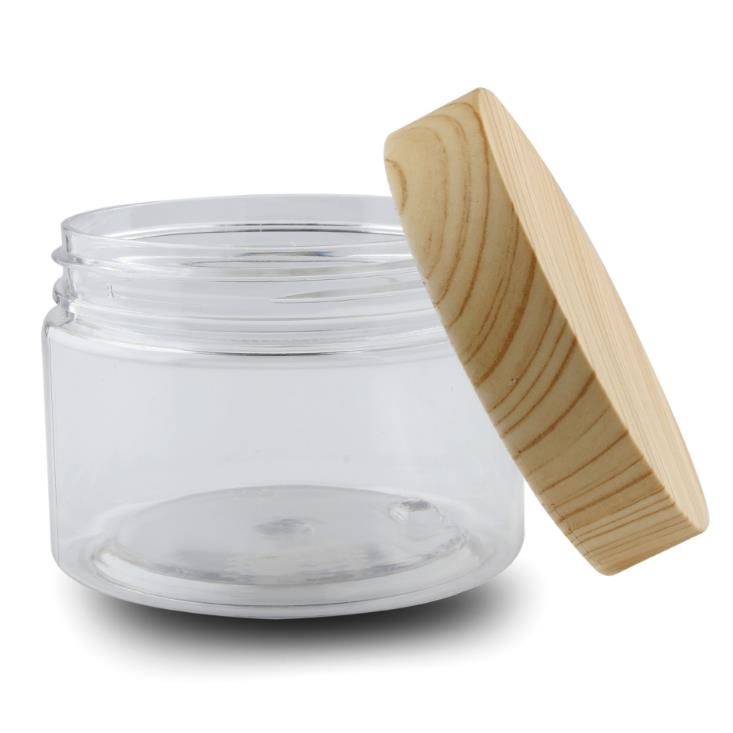 15/30/50/100ml bamboo cover face eye frosted glass cream bottle customized logo bamboo cream bottle