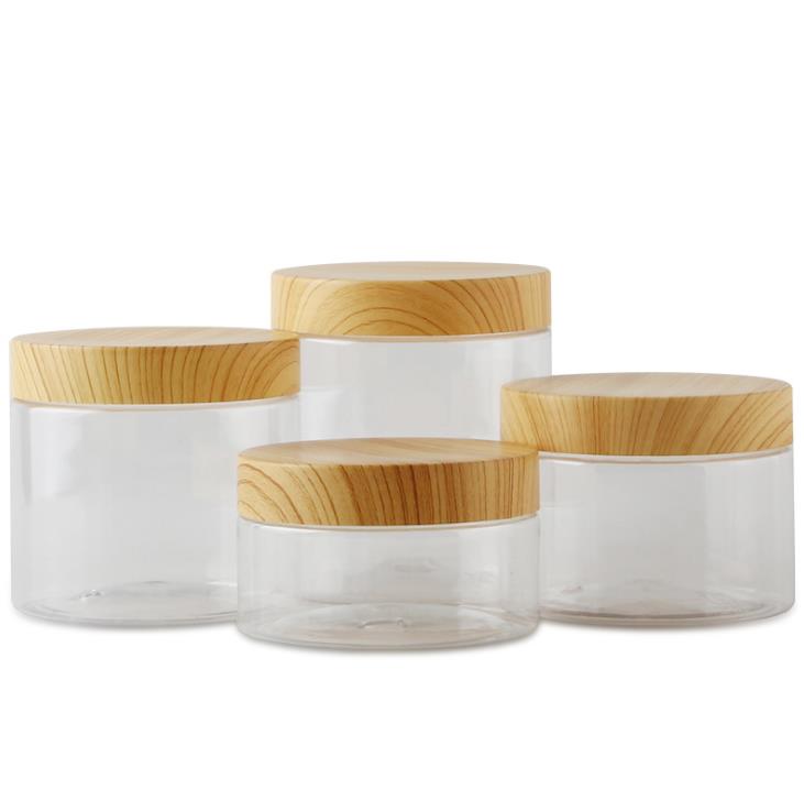 15/30/50/100ml bamboo cover face eye frosted glass cream bottle customized logo bamboo cream bottle