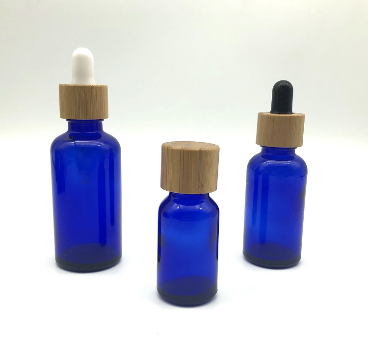 15/30/50ML Oil Bottles for Essential Oils, colorful Glass Vials Bottles, with Orifice Reducers and Bamboo Caps Three types caps