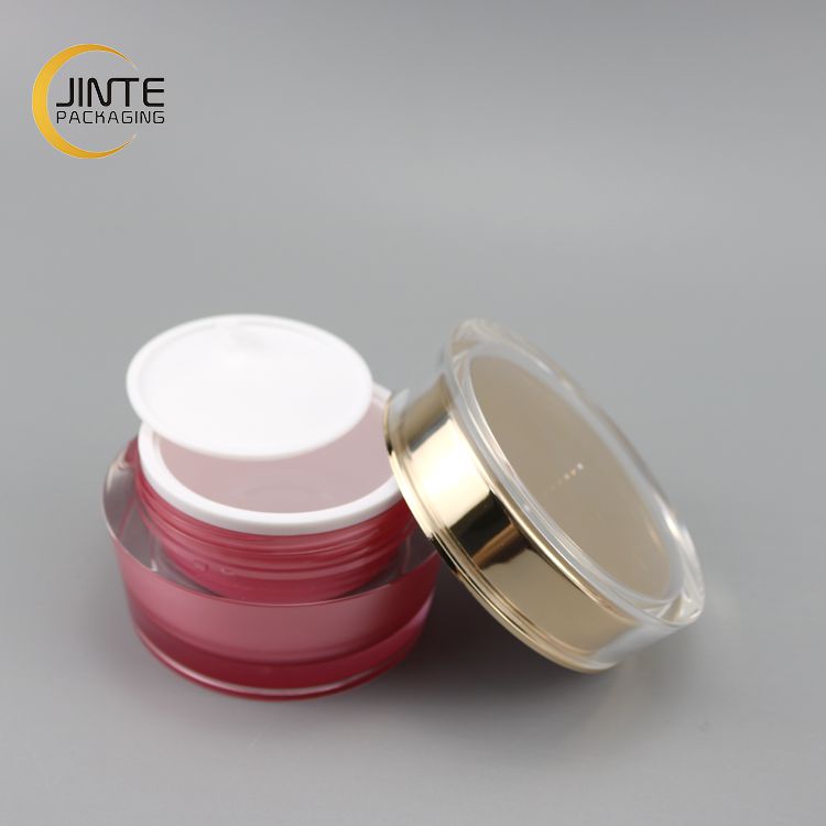 15/30/50g Round Type Sealing Plastic Jar with Lid Empty Cosmetic Packaging Gloss Pink Acrylic Cream Jar