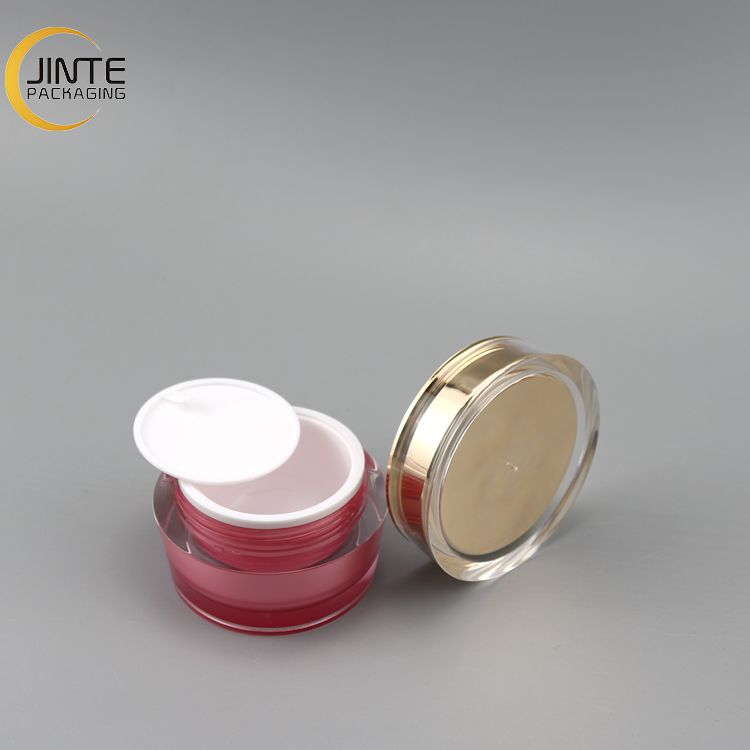 15/30/50g Round Type Sealing Plastic Jar with Lid Empty Cosmetic Packaging Gloss Pink Acrylic Cream Jar
