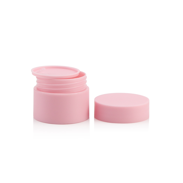 15 g 1/2 ounce empty cylinder eye care pink small plastic pet mini lip balm cream scrub jar with lids