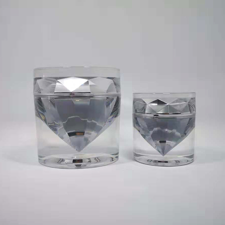 15 g 50g luxury silver acrylic diamond cosmetic containers wholesale
