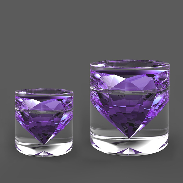 15 g 50g luxury silver acrylic diamond cosmetic containers wholesale