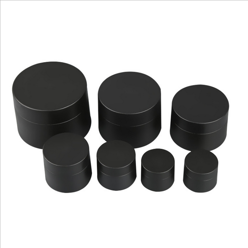 15 grams 30g one ounce 50g black colour cosmetic frosted matte plastic jars