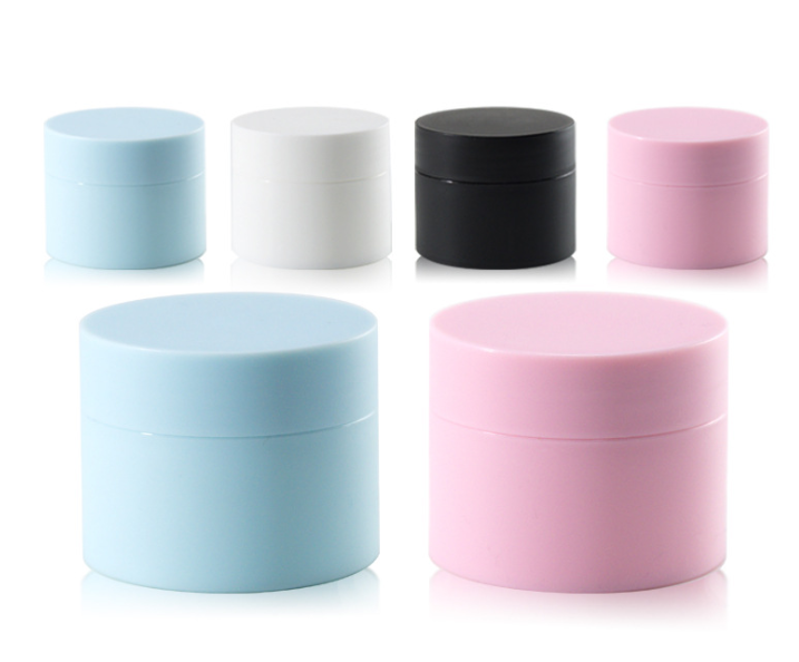 15 grams 30g one ounce 50g black colour cosmetic frosted matte plastic jars