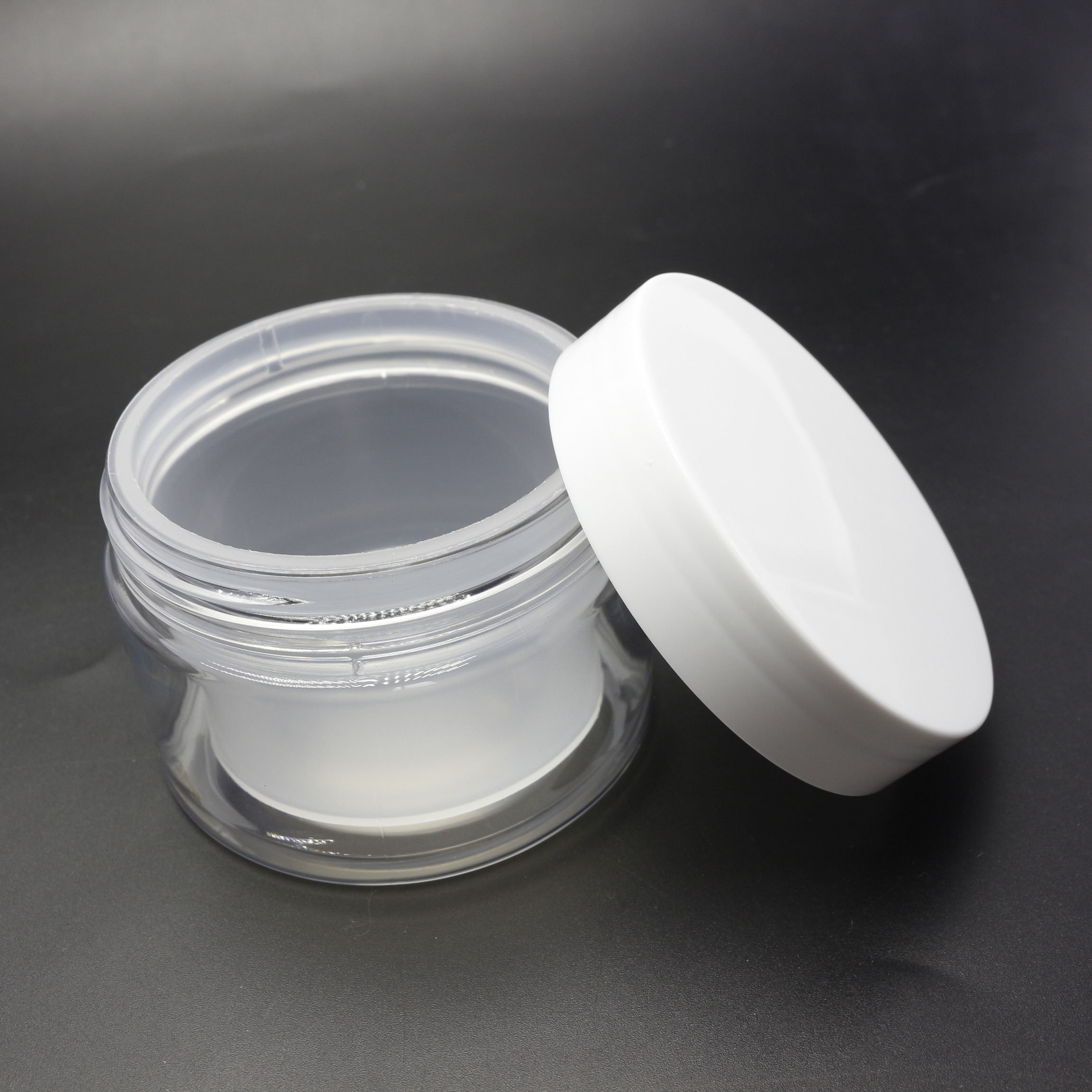 15 ml 20 ml 30ml 50 ml plastic white double wall cosmetic jar PL-431K