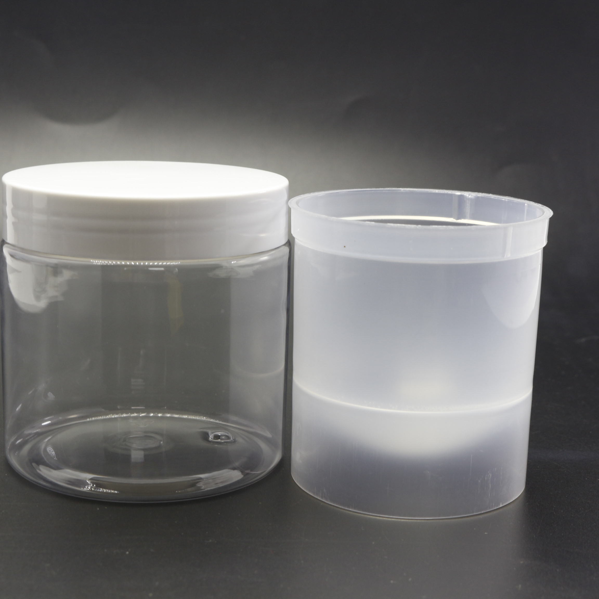 15 ml 20 ml 30ml 50 ml plastic white double wall cosmetic jar PL-431K