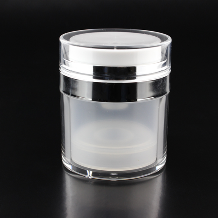 15 ml 30 ml 50 ml White Cosmetic Airless Cream Jar, 50ml airless pump container for cream