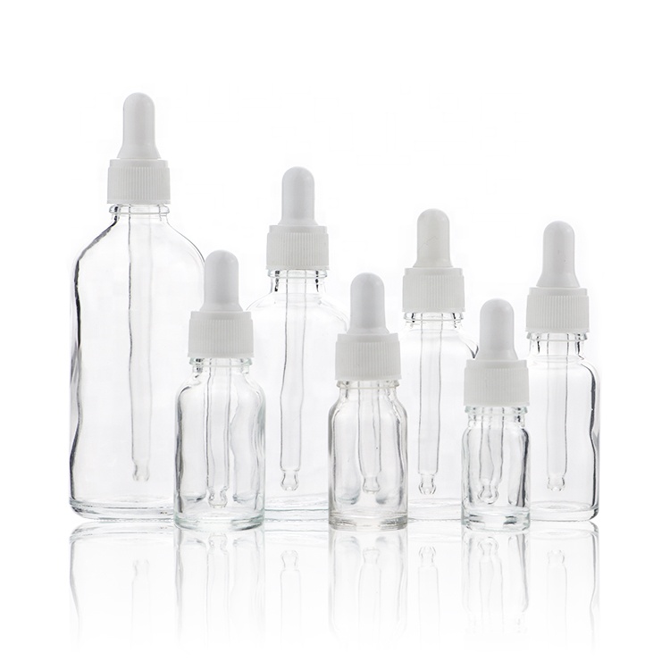 15 ml 30ml 50 ml 60 ml Clear Glass Essential Oil Dropper Bottles Serum Bottle