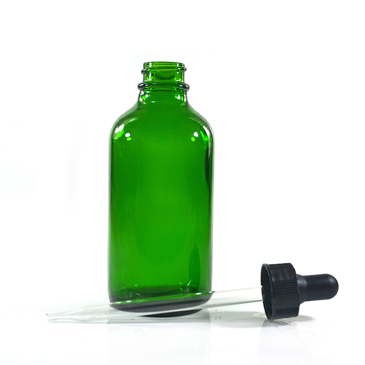 15 ml 30ml 60 ml 120ml 1 oz 2 oz 4 oz green clear amber blue boston round glass bottles with glass pipette childproof cap