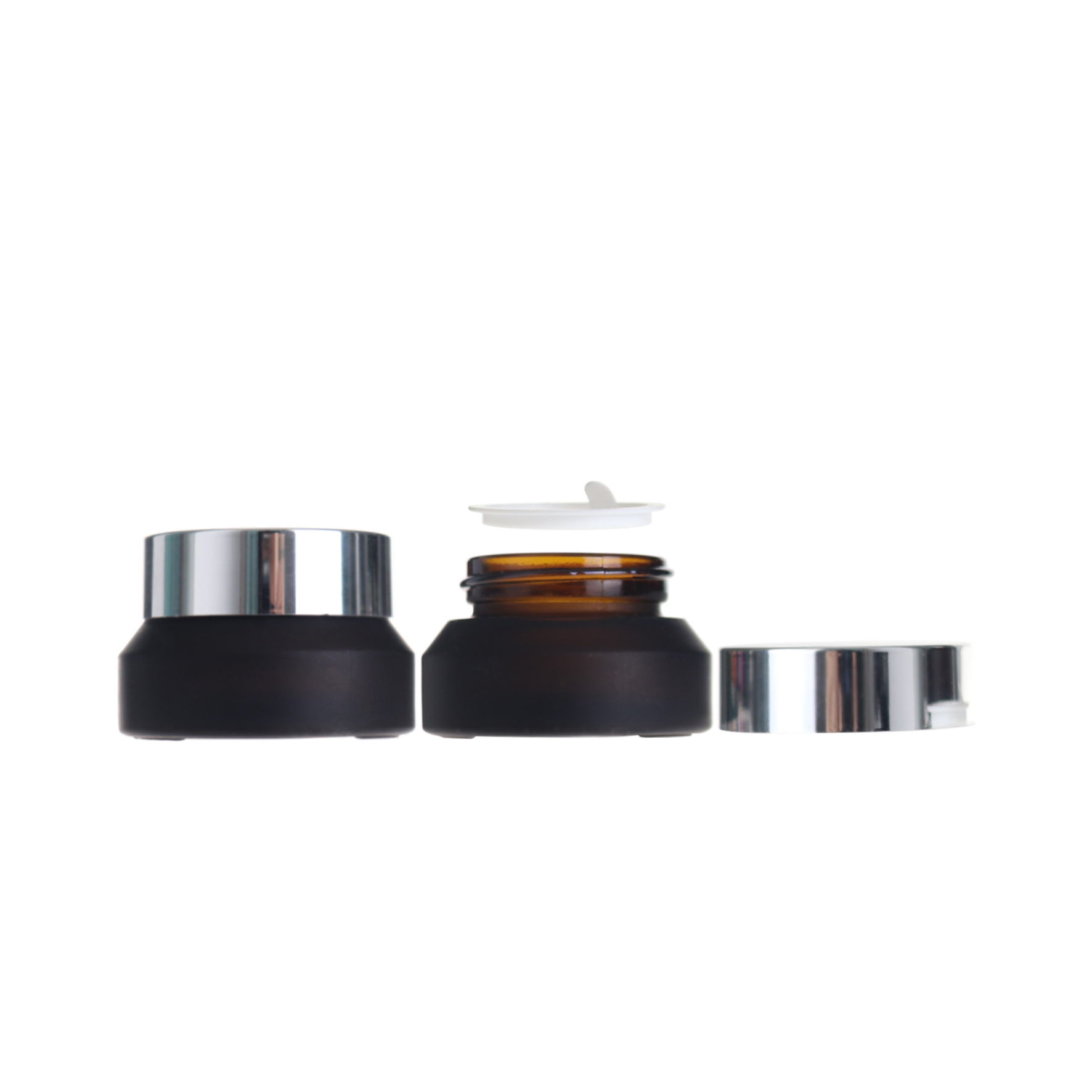 15 ml frosted amber glass jar facial cream bottle for cosmetic glass container packaging 15g