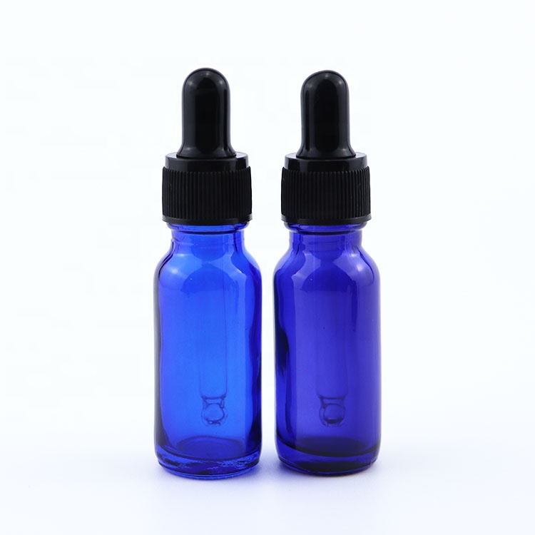 15 ml glass boston essential oil bottle colorful glass dropper bottle empty packaging glass bottle