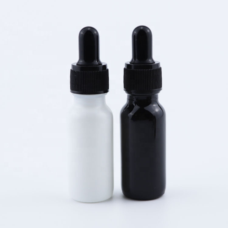 15 ml glass boston essential oil bottle colorful glass dropper bottle empty packaging glass bottle