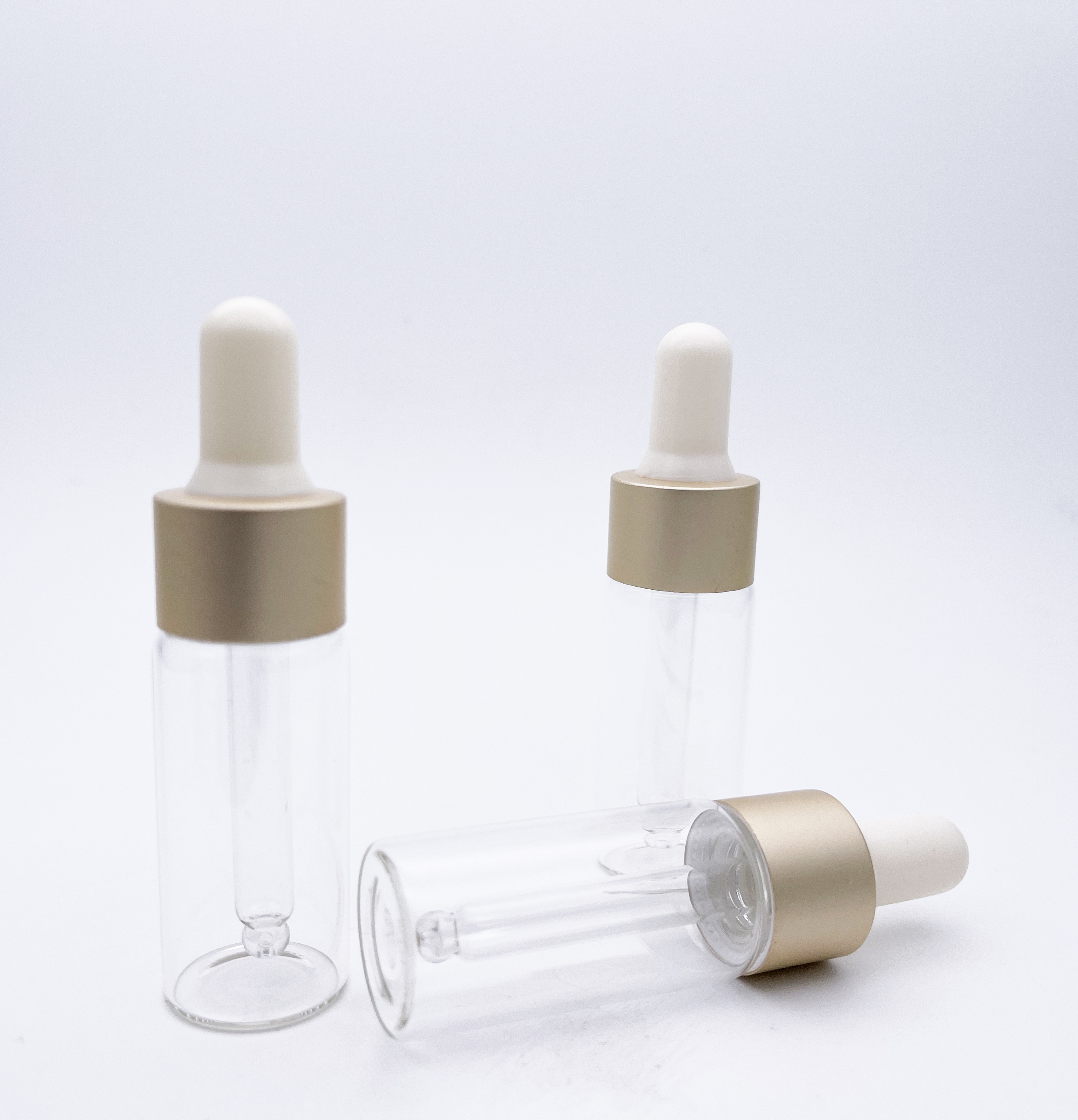 15 ml glass dropper bottle with aluminum collar glass eye dropper bottles