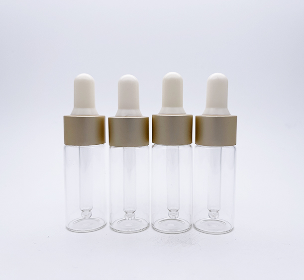 15 ml glass dropper bottle with aluminum collar glass eye dropper bottles