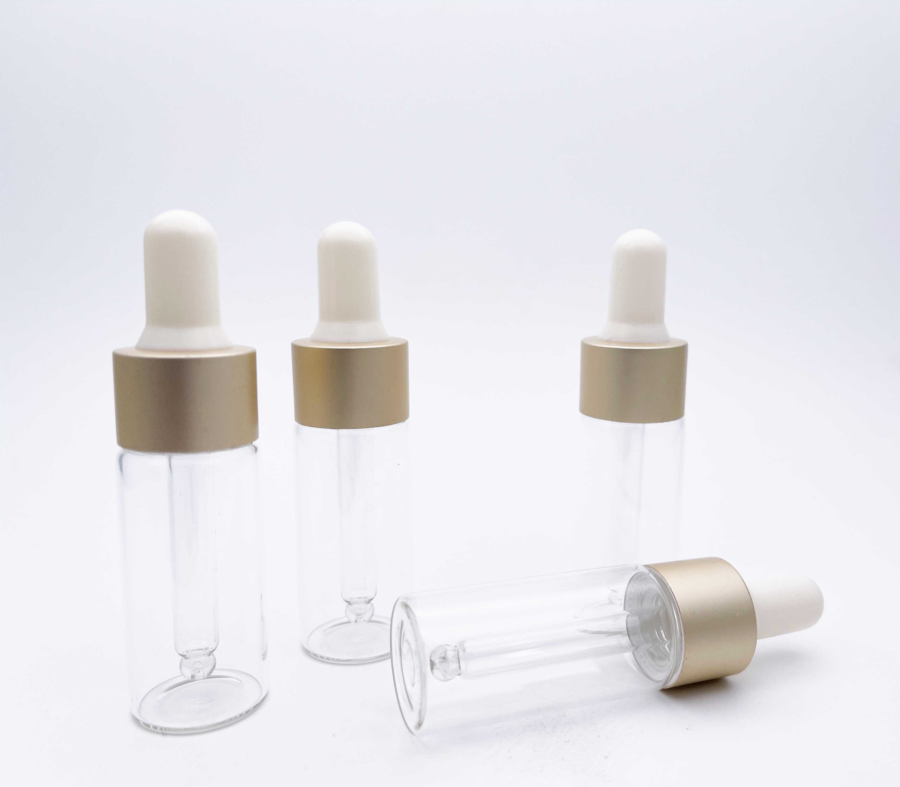 15 ml glass dropper bottle with aluminum collar glass eye dropper bottles