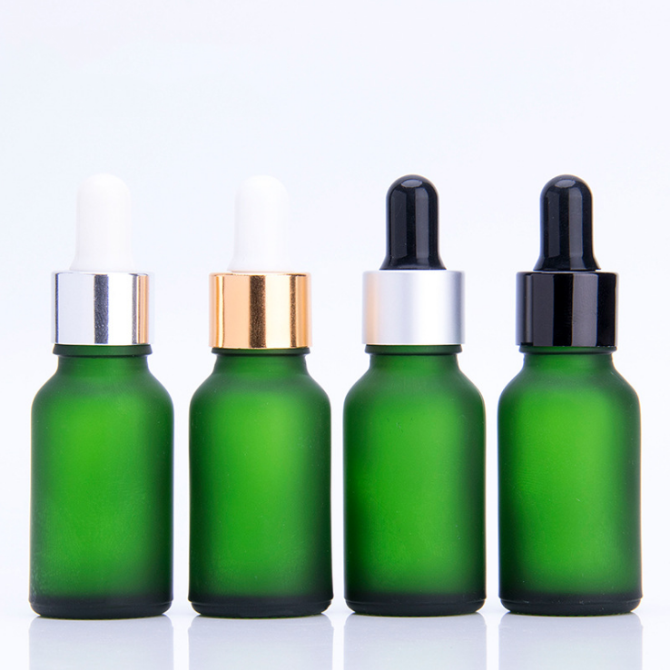 15 ml glass e liquid dropper bottle 15ml green e liquid dropper bottle packaging box cosmetic green glass bottle