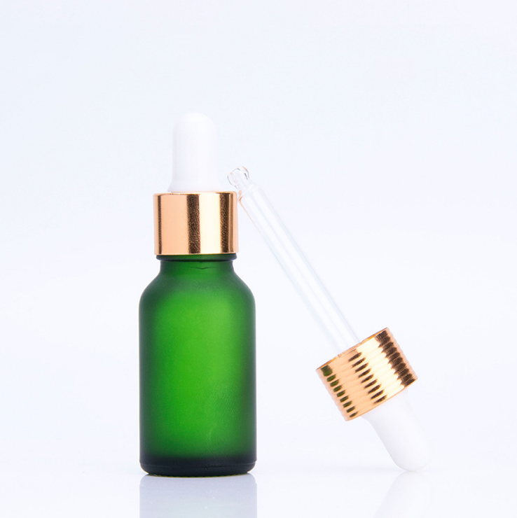 15 ml glass e liquid dropper bottle 15ml green e liquid dropper bottle packaging box cosmetic green glass bottle
