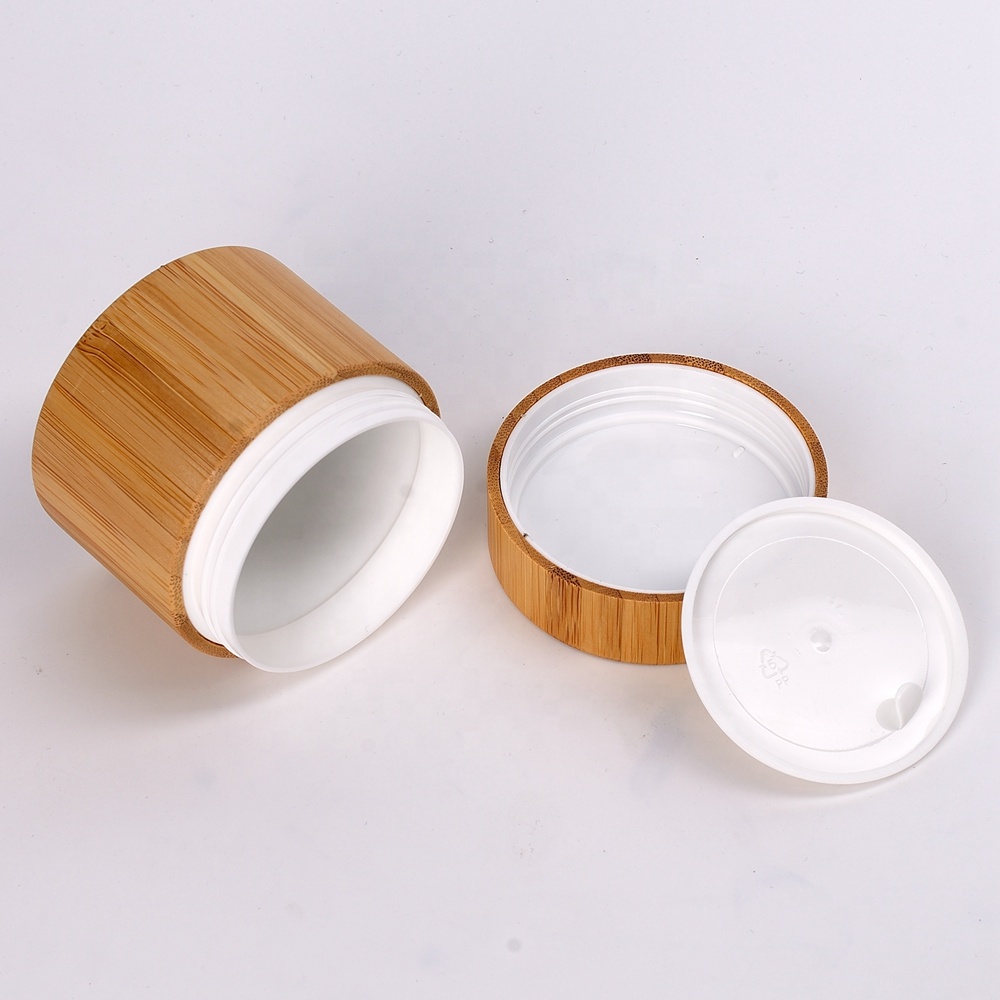 150 gram bamboo cosmetic container empty bamboo wood package 150 ml face cream jar