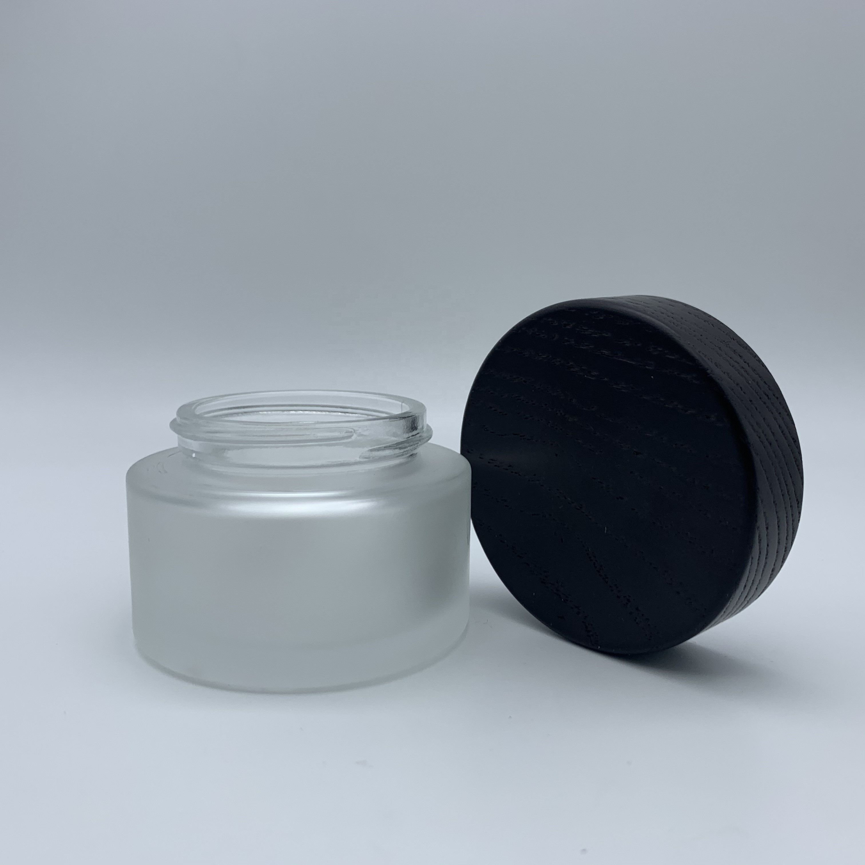 150 ml 250ml Frosted Glass Jar With Bamboo Cap Wholesale Price
