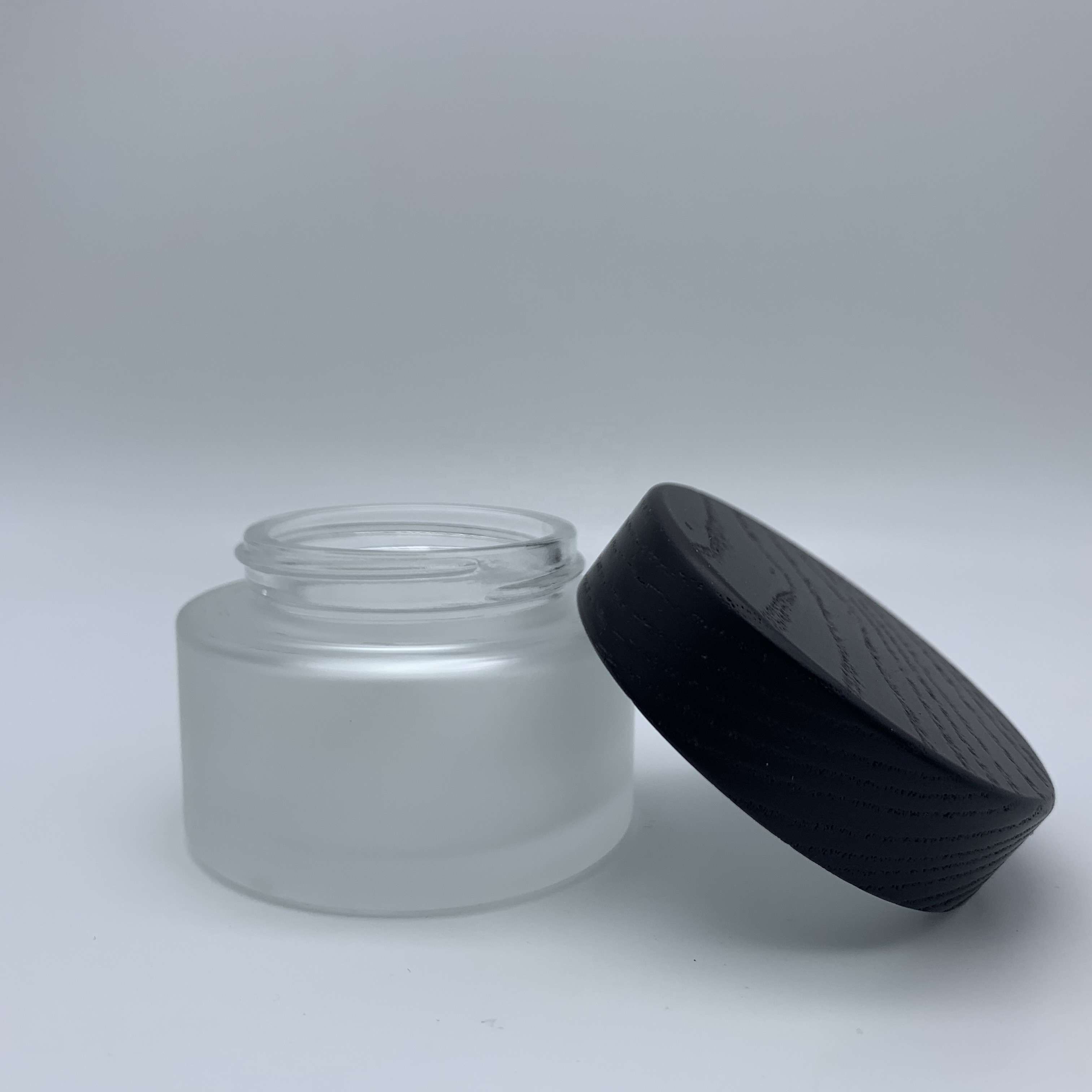 150 ml 250ml Frosted Glass Jar With Bamboo Cap Wholesale Price