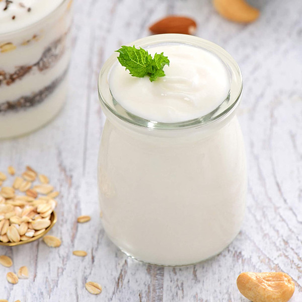 150 ml Clear Pudding Yoghurt glass jar with cork lid