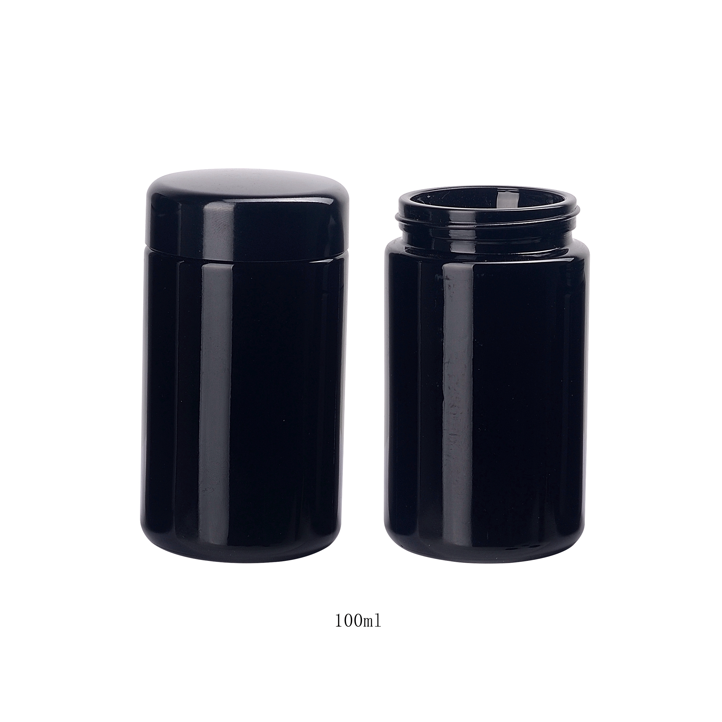 150 ml violet glass jar empty black glass storage jars 150 gr tea container